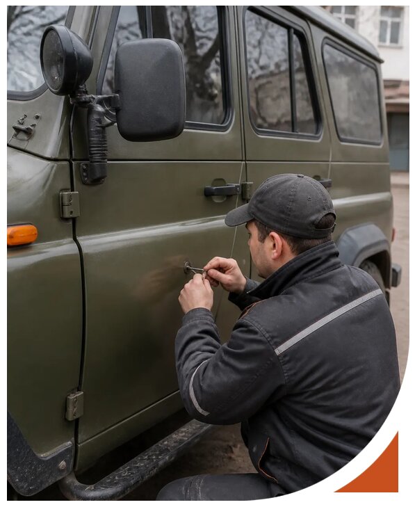 Профессиональное вскрытие автомобиля УАЗ без повреждений в Великих Луке